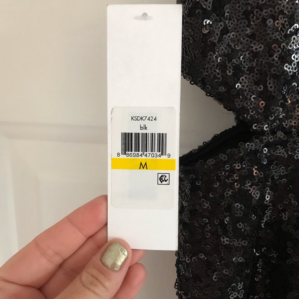 NWT - Kensie Black Sequin Cocktail Dress - Picture 4 of 8